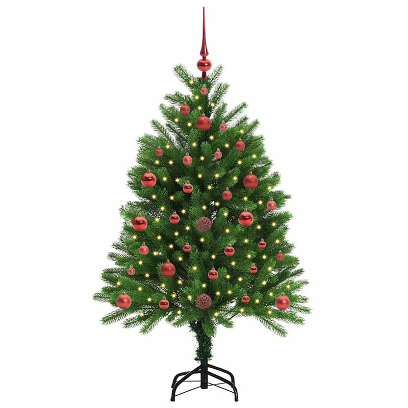 Christmas Tree with 150 LEDs with Stand 120 cm PE, Red