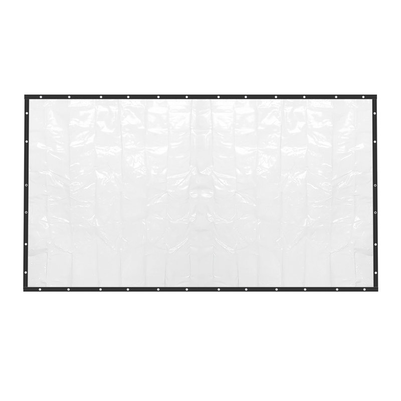  Rideau imperméable en PVC 98,43 po pour auvent et terrasse, H 98,43 po x l 195,85 po x P 0,02 po, Noir