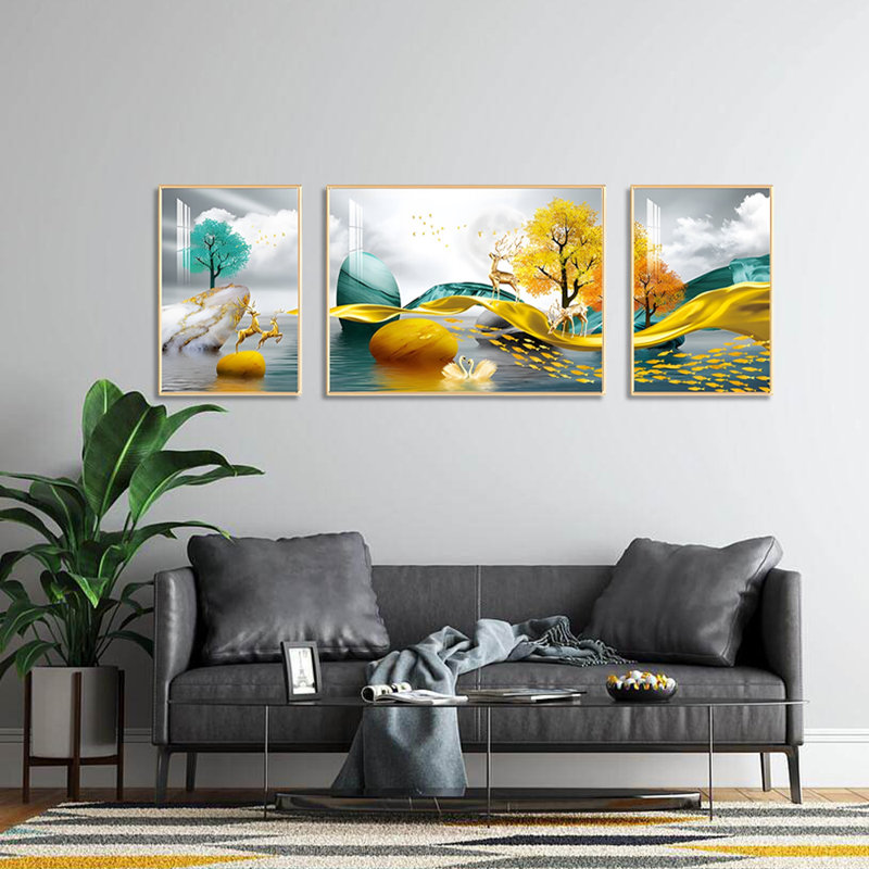3 - Pieces, 23.62" H x 1.18" W x 62.99" D