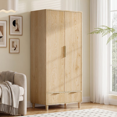 Armoire garde-robe 2 portes 1 tiroir