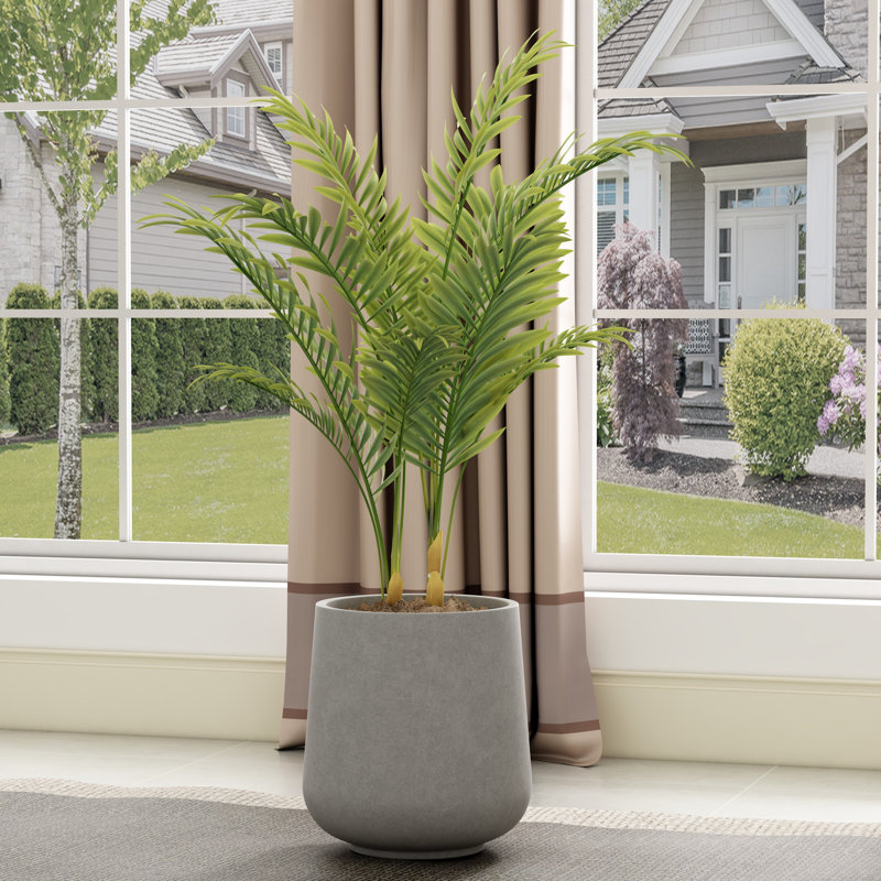 Pot de fleurs en béton Cosimo, H 17,3 po x l 16,5 po x P 16,5 po