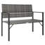 Miakka Metal/Wicker Outdoor Bench-762960401