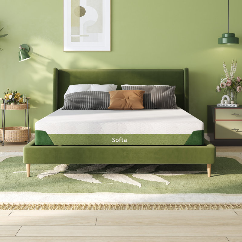 Cooling Gel Memory Foam Mattress with Bamboo Cover – Fiberglass-Free, Medium Firm, CertiPUR-US Certified, Queen