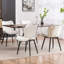 Chaise d'appoint rembourrée en similicuir avec structure en métal-1307793395
