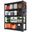 Étagère de garage métallique robuste Ackron 78 po H à 5 niveaux, capacité totale de 2 000 lb, étagères de rangement en acier réglables avec panneau perforé-253413918