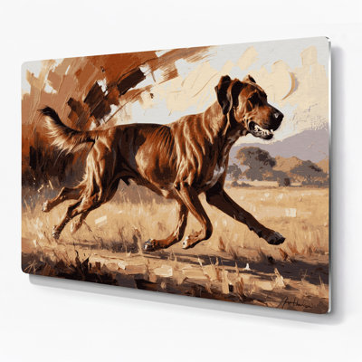 Chiens rhodésiens Ridgeback, art mural en métal brun