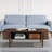 Aguilera 47.2" W Mid Century Coffee Table with Storage and Fluted Sliding Door-1152857807