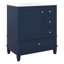 Meuble-lavabo de 30 po avec lavabo simple, armoire de salle de bain moderne avec une porte et une tablette à fermeture douce et trois tiroirs-128646975