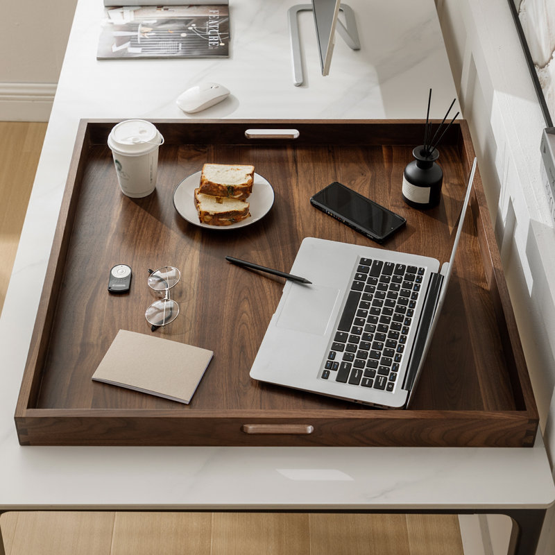 Glantz Square Solid Wood Serving Tray, 2.4" H x 28" W x 28" D