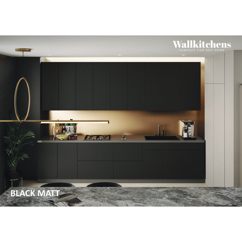 12'' W x 30'' H Medium Density Fiberboard (MDF) End Panel Ready-to-Assemble, Black