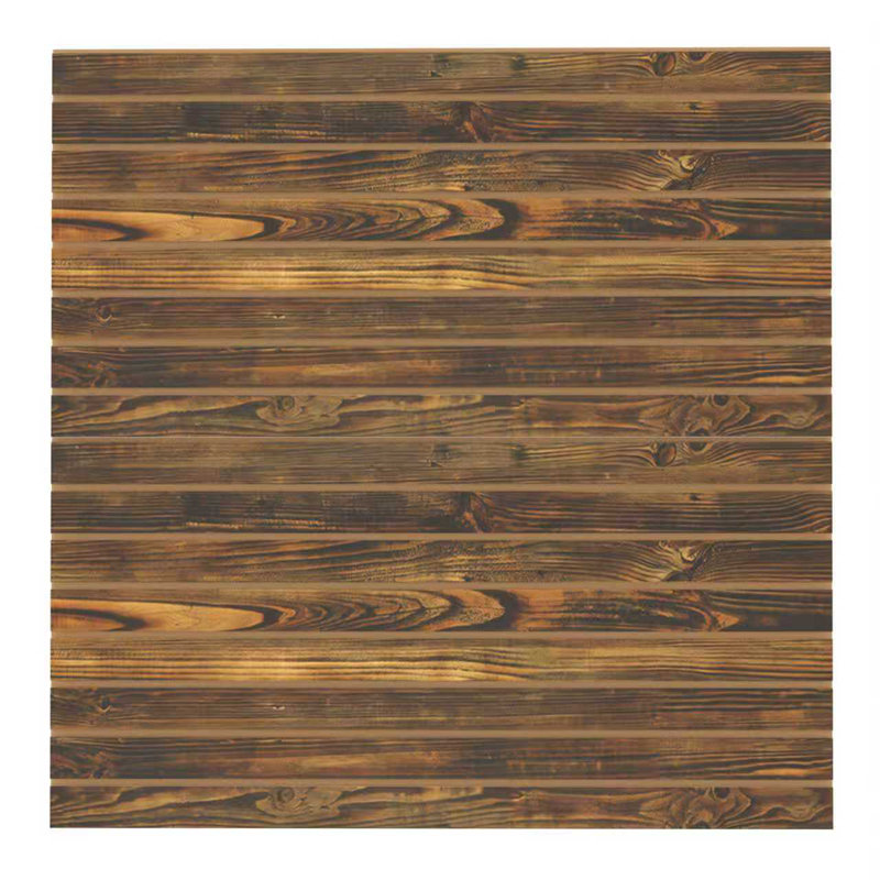 Panneaux de mur à lattes en noyer antique de 4 pi x 2 pi (H 24 po x L 48 po) - paquet de 2 - panneaux de rangement muraux pour garage et panneau de rangement