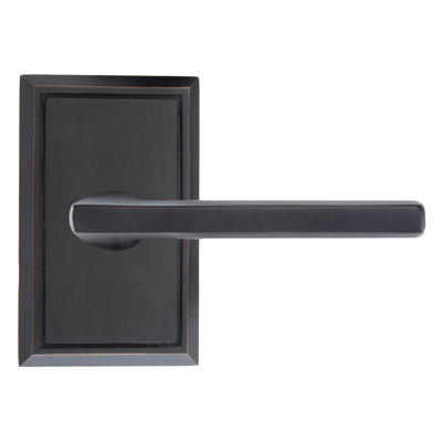 Faux levier Bravura 836-1 Delray sur rosace rectangulaire traditionnelle en bronze huilé