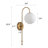 1-Light Mid-Century Modern Globe Wall Sconce