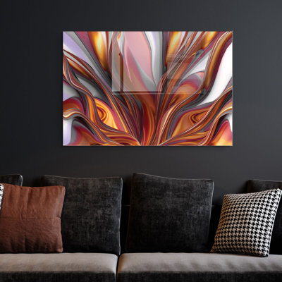 Peinture élégante en verre trempé de 11,8 po x 17,7 po | 100% verre trempé, épaisseur: 0,16 pouce | Superbe art mural pour la décoration intérieure, durable et facile à nettoyer, parfait pour les espaces de salon et de bureau