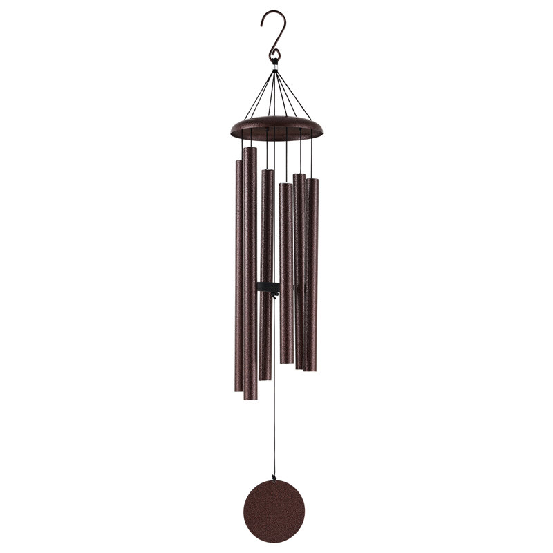 Metal Wind Chime, Brown, 20.4cm H x 114.3cm W x 20.4cm D