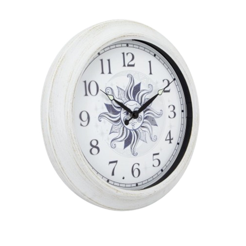 Horloge murale d'extérieur 15 "imperméable avec veilleuse