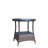 Square PE Rattan Coffee Table With Tempered Glass Top, Wicker End Table With Steel Frame For Indoor Outdoor Patio Living Room, Gray