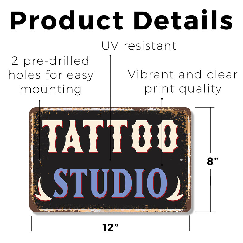 Studio de tatouer (paquet de 2) 8 po x 12 po