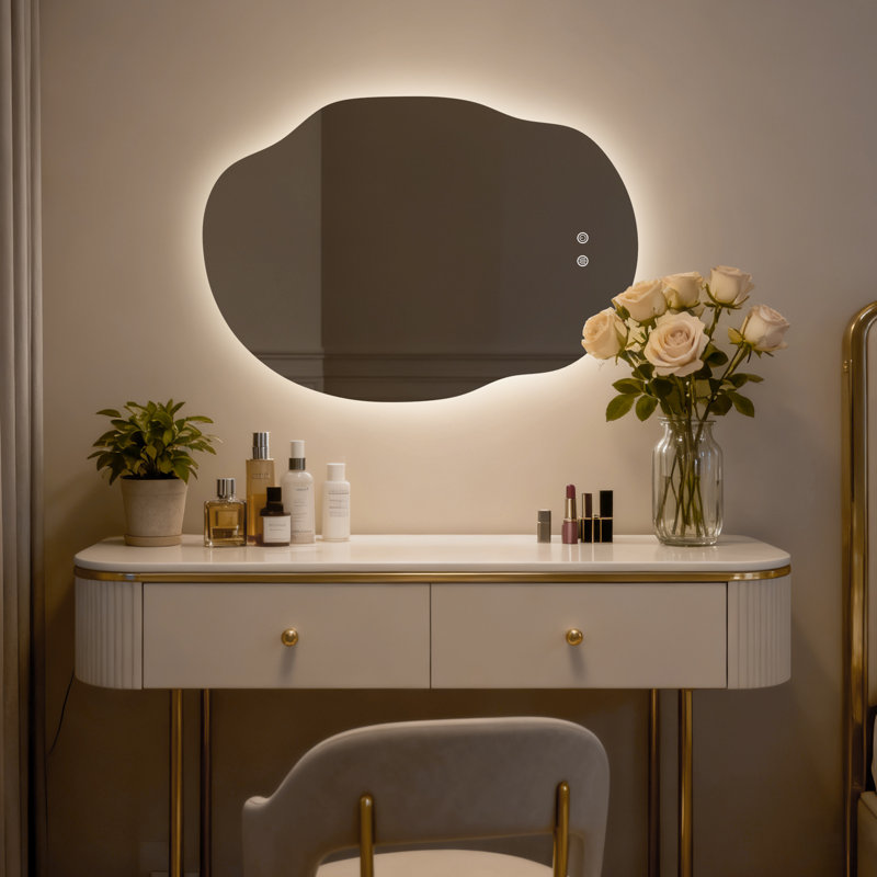 Miroir mural anti-buée Dibbrun, Asymétrique, 32 po x 45 po