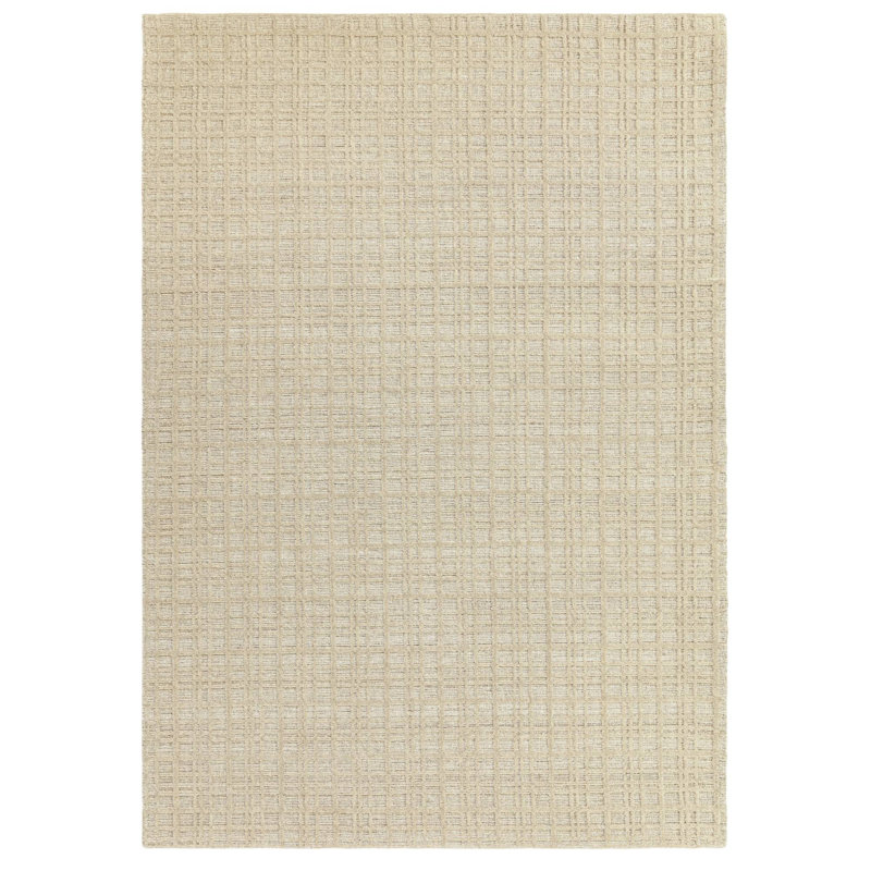 Beltsville Rectangle Wool Hand Woven Area Rug, Sand, Rectangle 160 x 230 cm