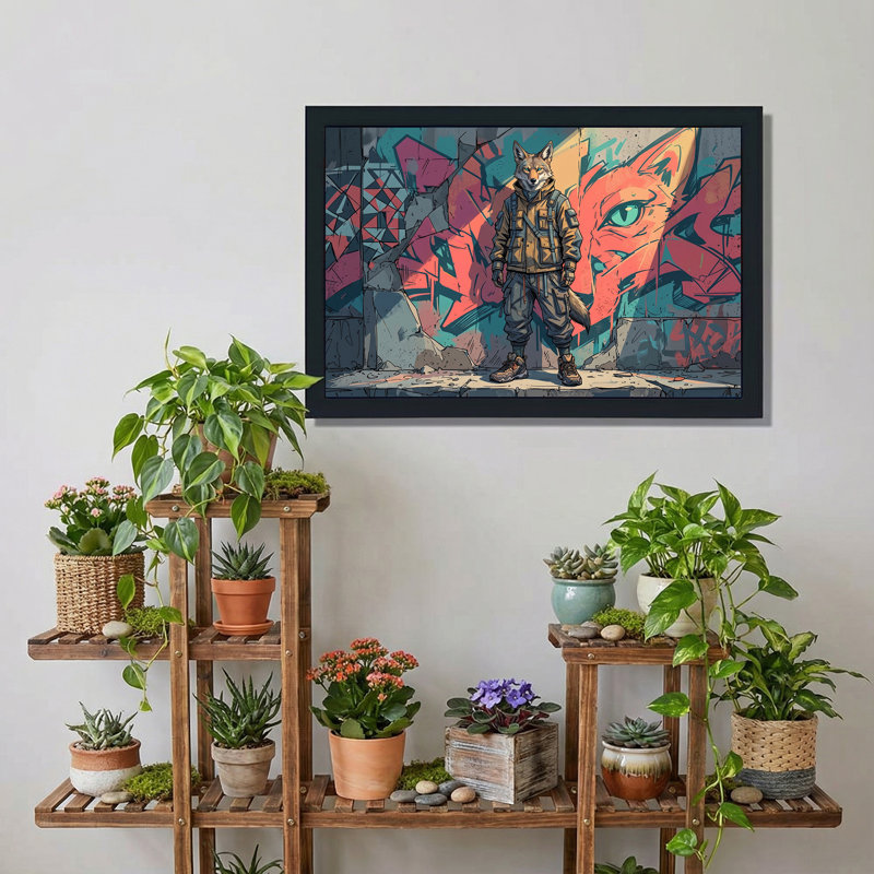 Art mural sur toile Fox in Tactical, H 16 po x l 24 po