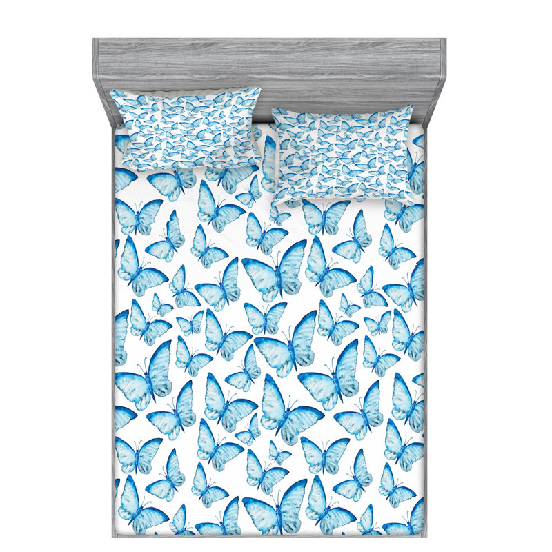 Microfiber Sheet Set, Queen Sheet Set with Fitted Sheet