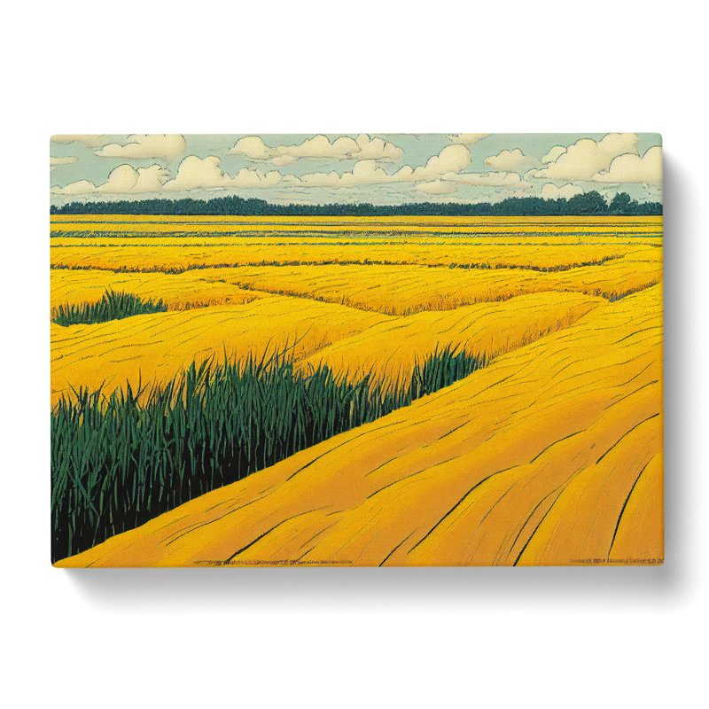 Amazing Wheat Field - Wrapped Canvas Print, 35cm H x 50cm W x 3cm D