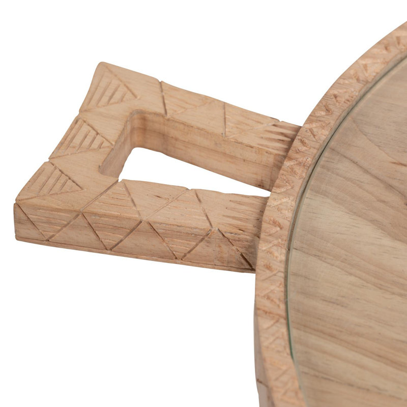Ethiopian Coffee Tray Table, 21.5" H x 16.5" W x 16.5" D