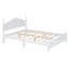 Base de lit plateforme en bois, lit plateforme de style rétro avec support en lattes de bois