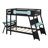 Dual-Station Gaming Bunk Frame Featuring Integrated Desks, Power Ports, And Customizable Pegboard Panels-2098871123