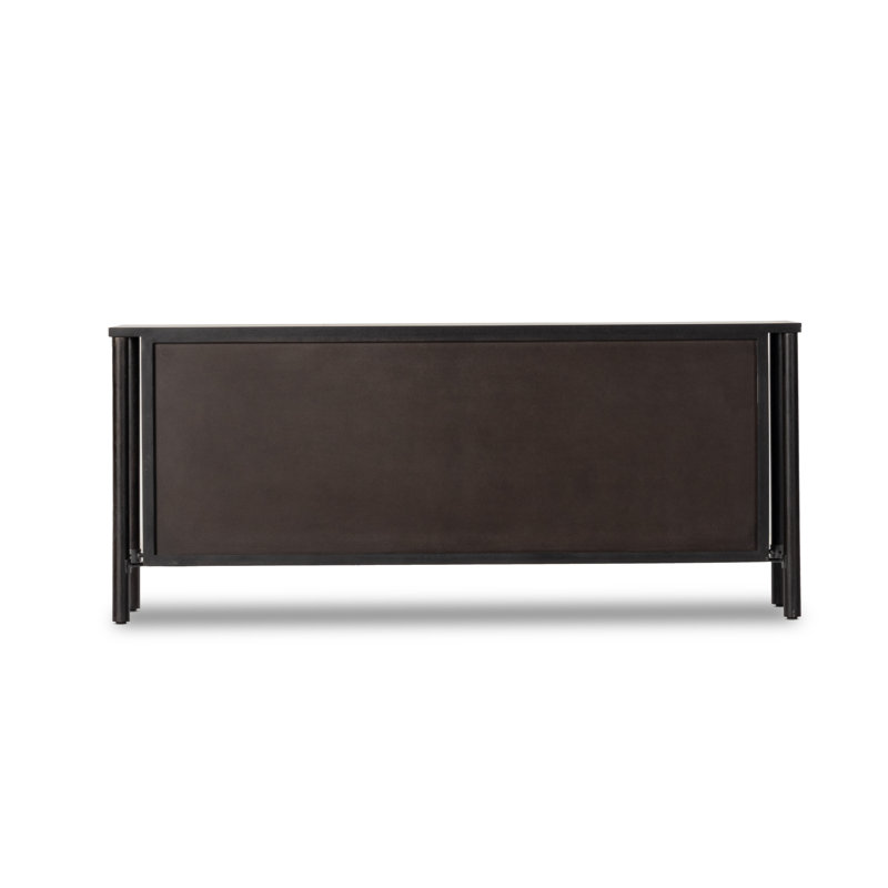 Veta 74'' W Solid Wood Sideboard, Black