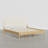 Mid-Century Modern Solid Wood Boucle Upholstered Headboard Bed Frame With USB & Type-C Port-123609752-123609755