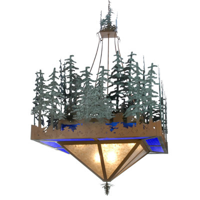 Lustre carré / rectangulaire unique à 12 lumières Chanoch