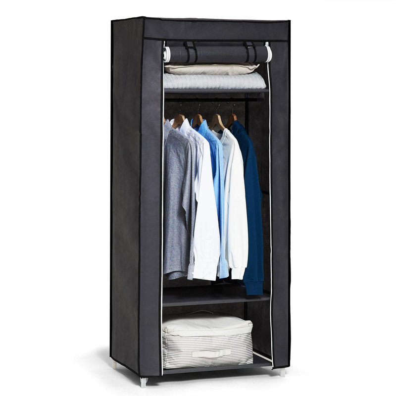 URBNLIVING Metal Wardrobe, Grey