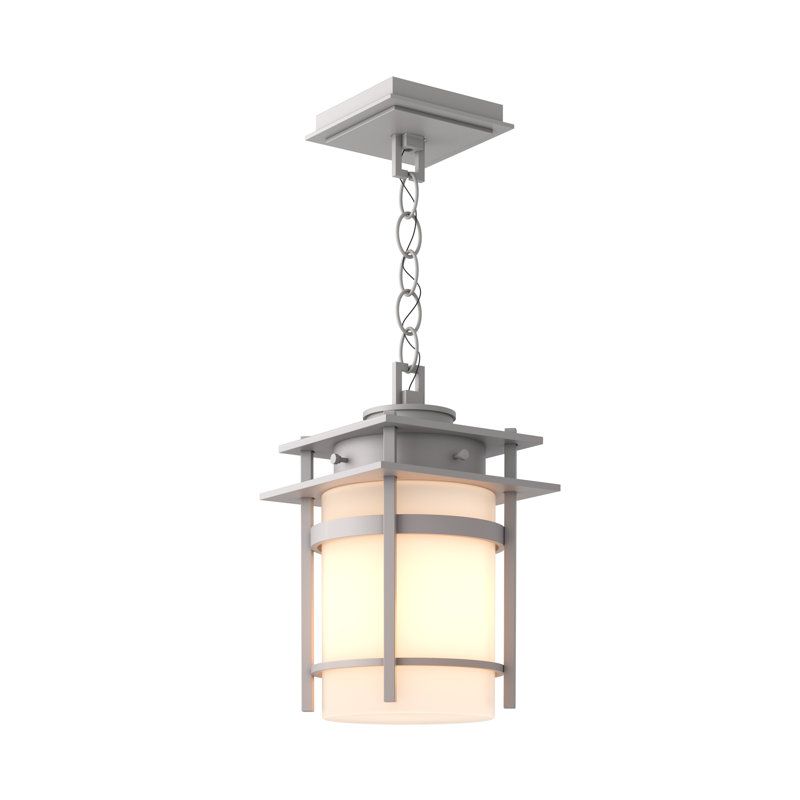 Luminaire suspendu d'extérieur H 22 po, Acier bruni côtier