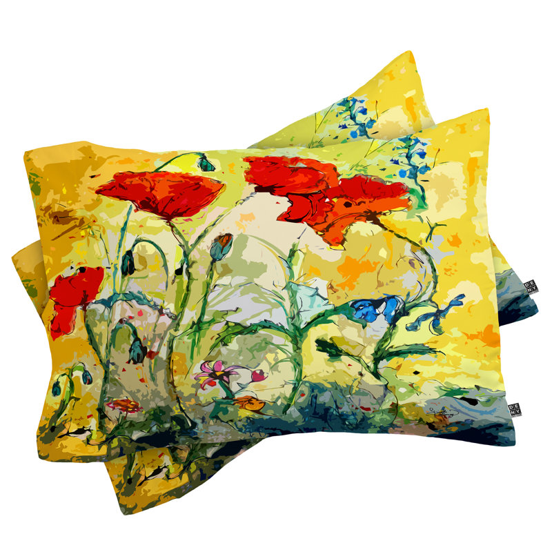 Taie d'oreiller à motif floral, Très grand