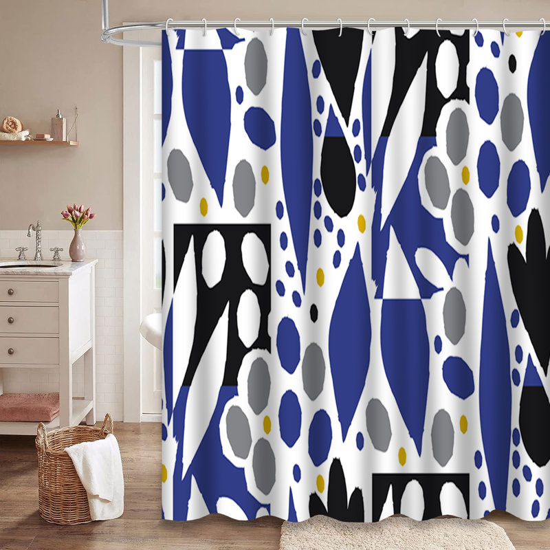 Rideau de douche avec 12 crochets, L 72 po x l 72 po