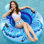 Flotteur gonflable de rivière - La piscine de flotteur de rivière robuste flotte les tubes d'eau de qualité supérieure du lac pour les flotteurs flottants récréatifs de salon de radeau de rivière avec 2 porte-gobelets pour adulte