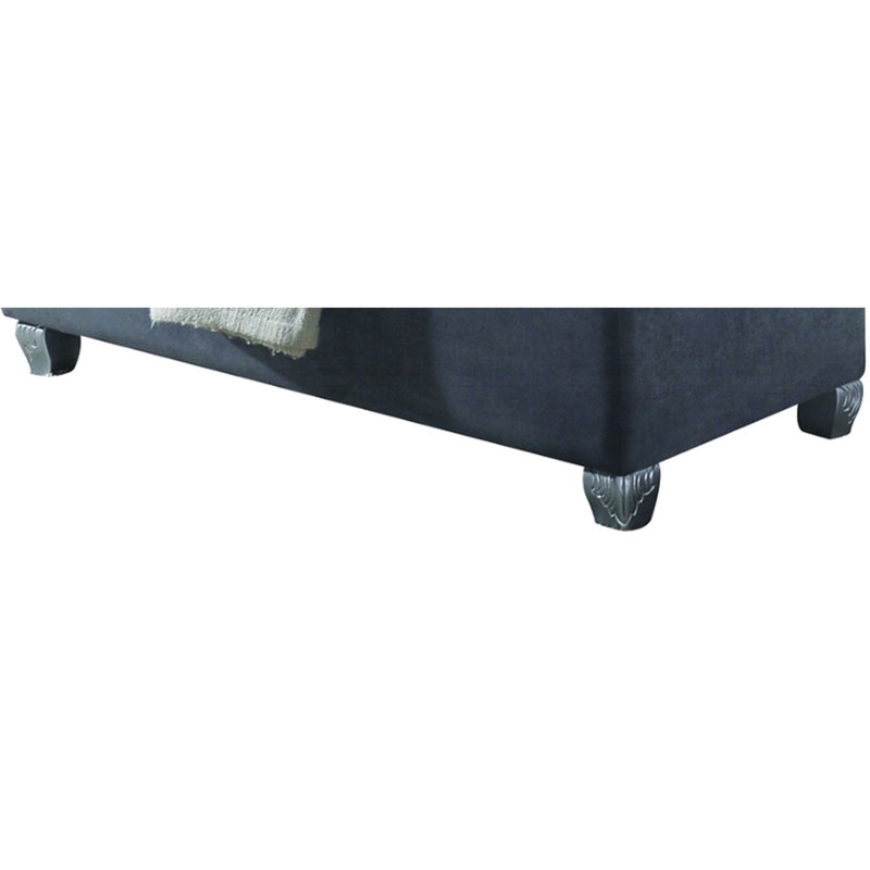 Banc en tissu gris Rebekah avec rangement