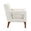 Ensemble de salon moderne 2 pièces avec revêtement en chenille beige, ressorts ensachés et structure en bois massif, une chaise, capacité de 3 places, pieds finition noyer, 136 kg