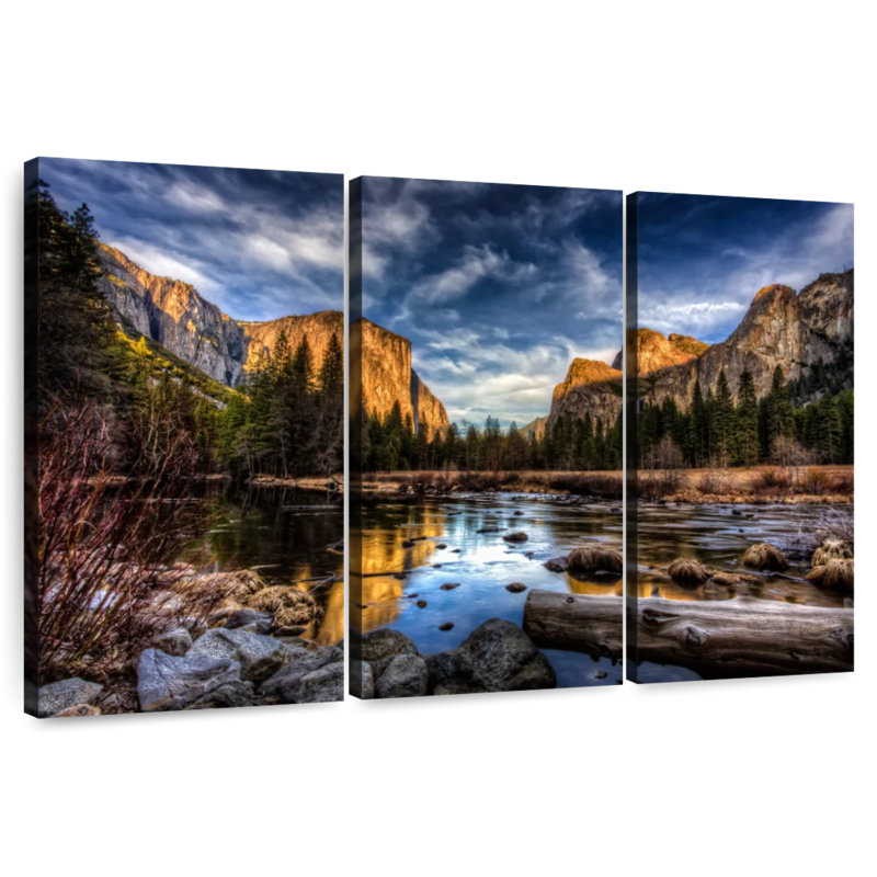 Alvord Yosemite Valley au coucher du soleil, H 24 po x l 38 po