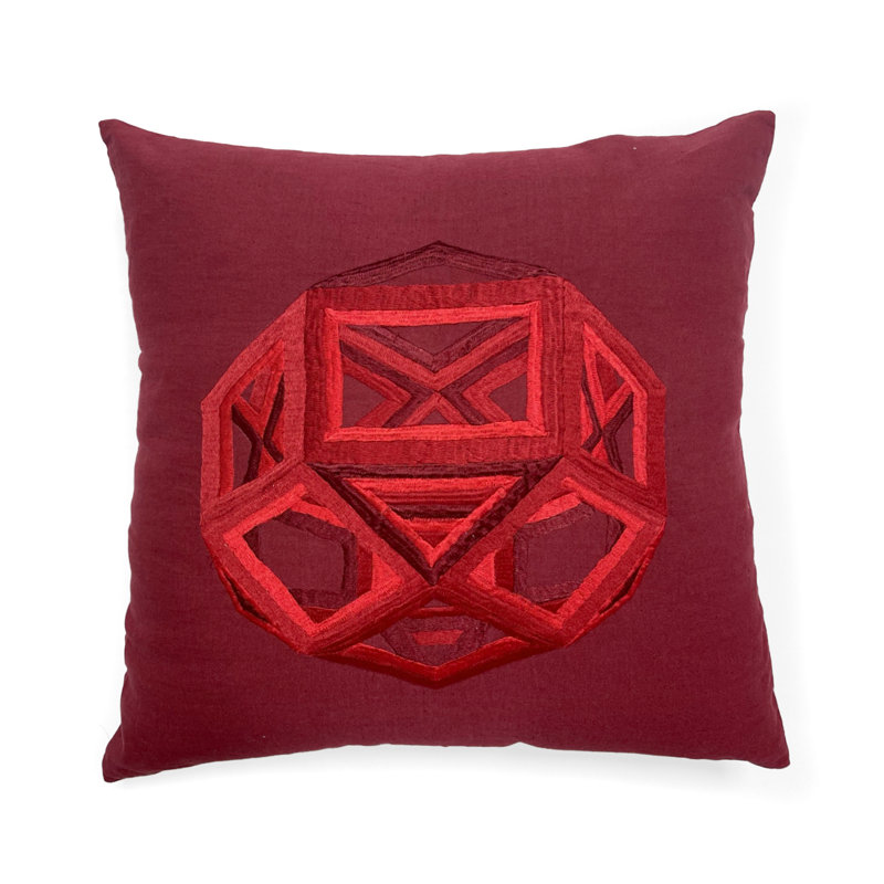 Geometric Linen Throw Pillow