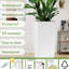 30-Inch White Planter With Automatic Hydration And Stylish Appearance Watering Plastic Appeal