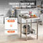 24 po x 24 po x 36 po, table de travail en acier inoxydable, table de préparation commerciale robuste, table de travail en métal avec hauteur réglable pour le restaurant, la maison et l'hôtel-122839355
