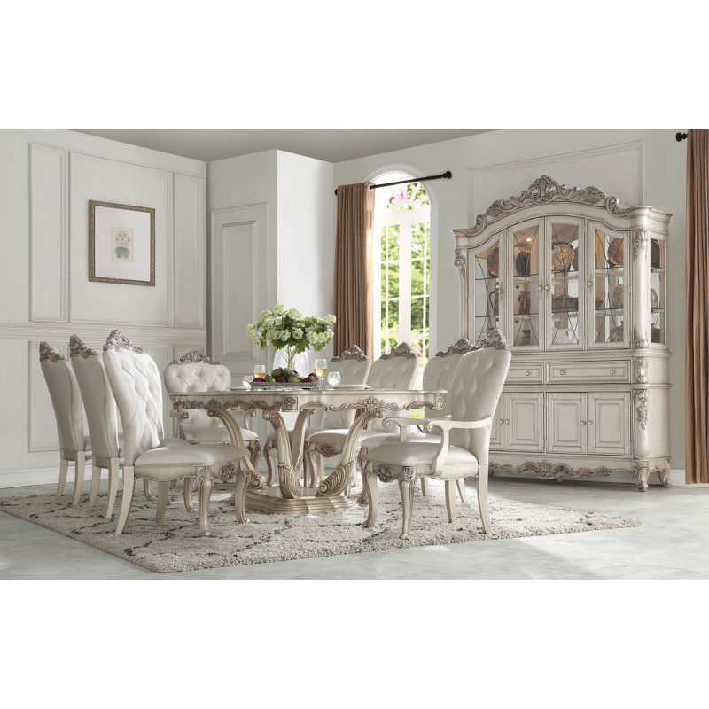 Khiabet 8 - Person Extendable Pedestal Dining Set