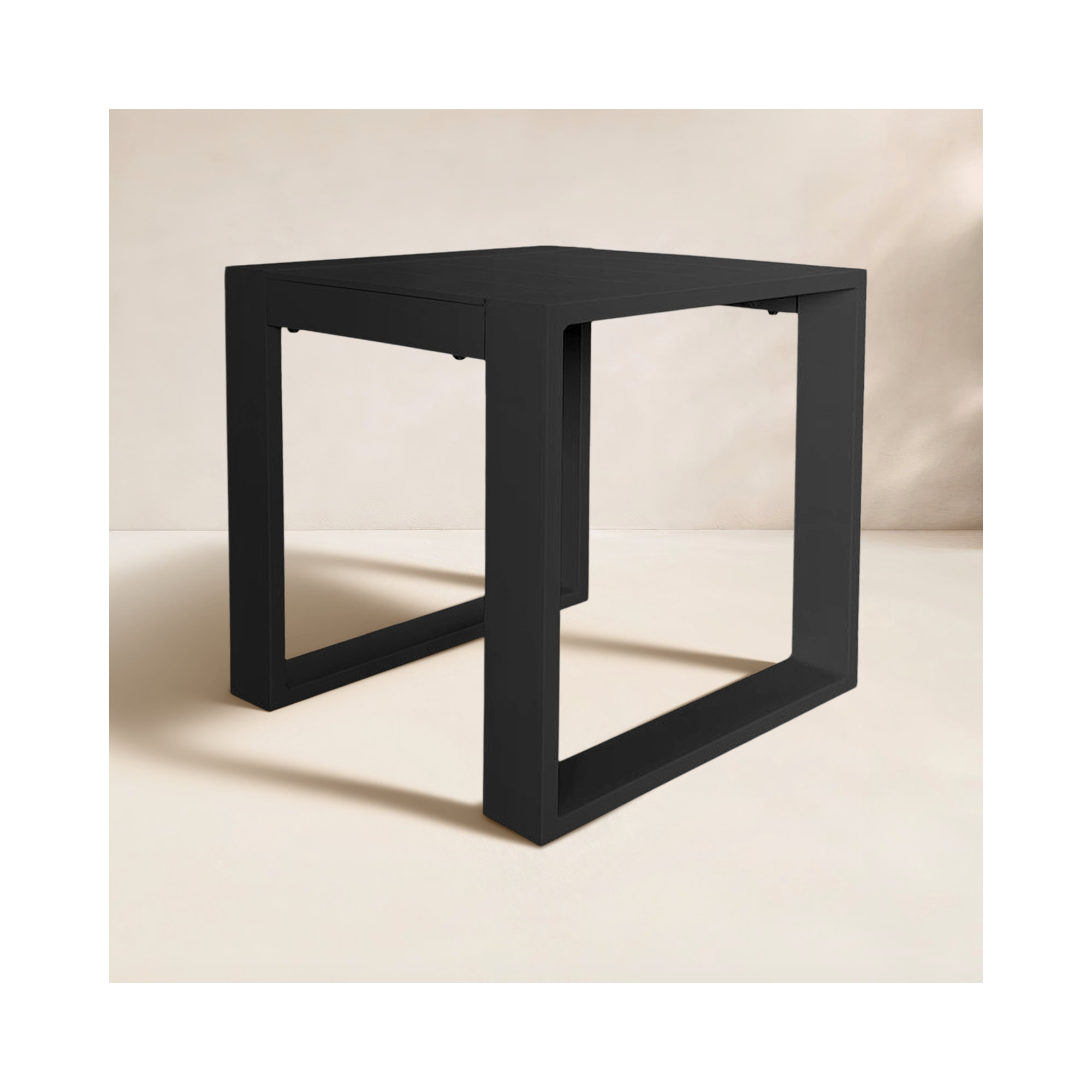 Dover 19.5'' Aluminum Outdoor Side Table, Black