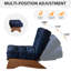 Fauteuil d'appoint en velours côtelé avec repose-pieds, fauteuil de salon pliant avec dossier réglable et repose-pieds-1044983918