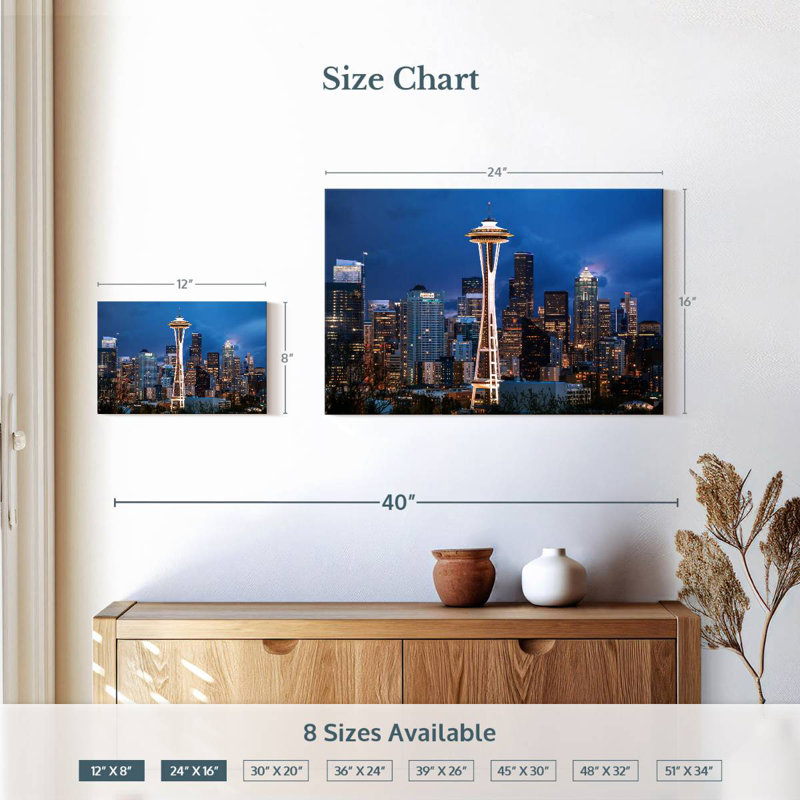 Kavia Space Needle Seattle, 16" H x 24" W
