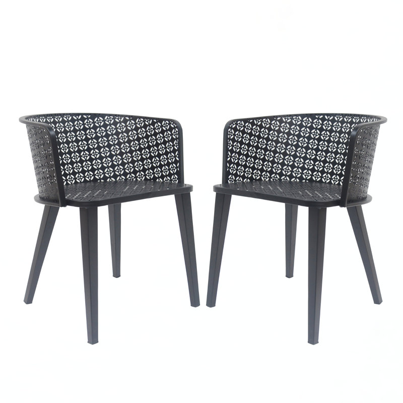 Ensemble de chaises d'extérieur Khari, Noir, noir, noir, noir