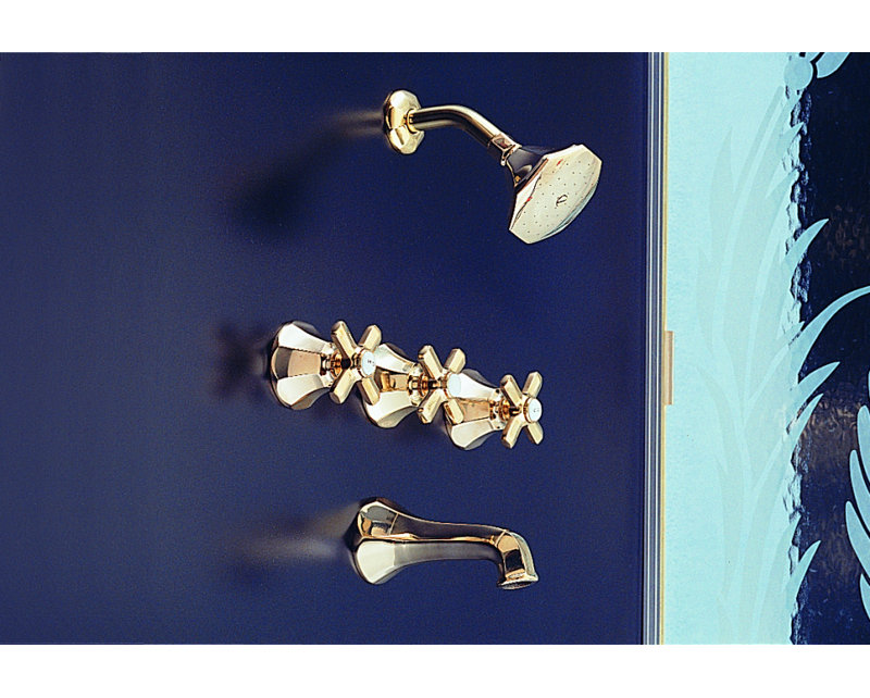 Robinet de baignoire encastré Mississippi Deco par Strom Living, Unlacquered Polished Brass